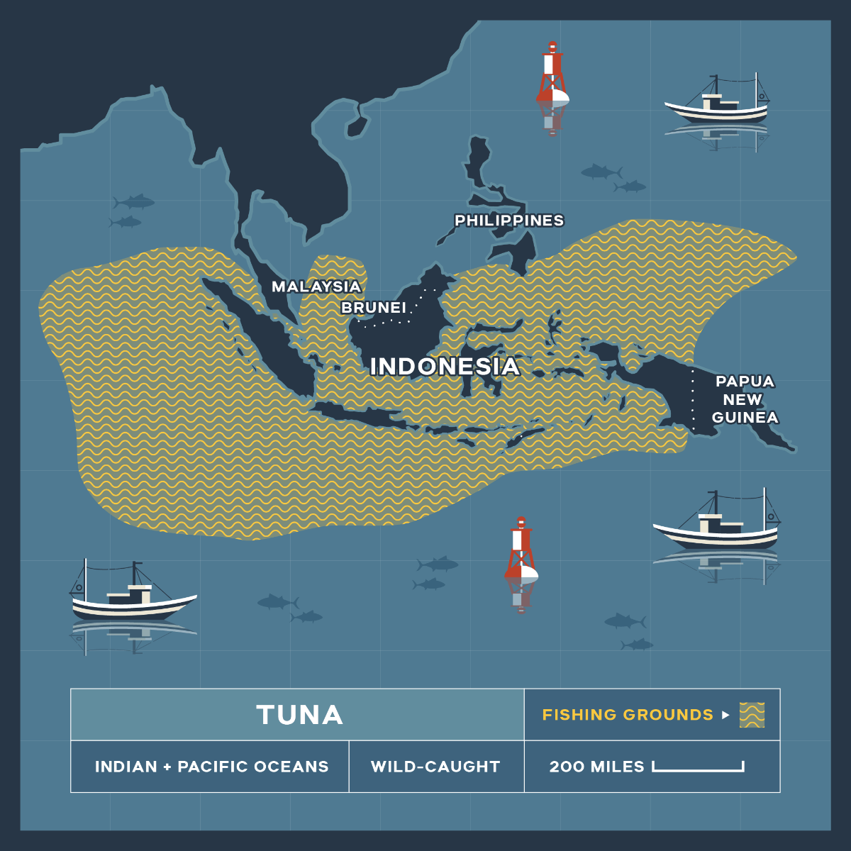 Frozen Wild-Caught Yellowfin Ahi Tuna - 10 oz