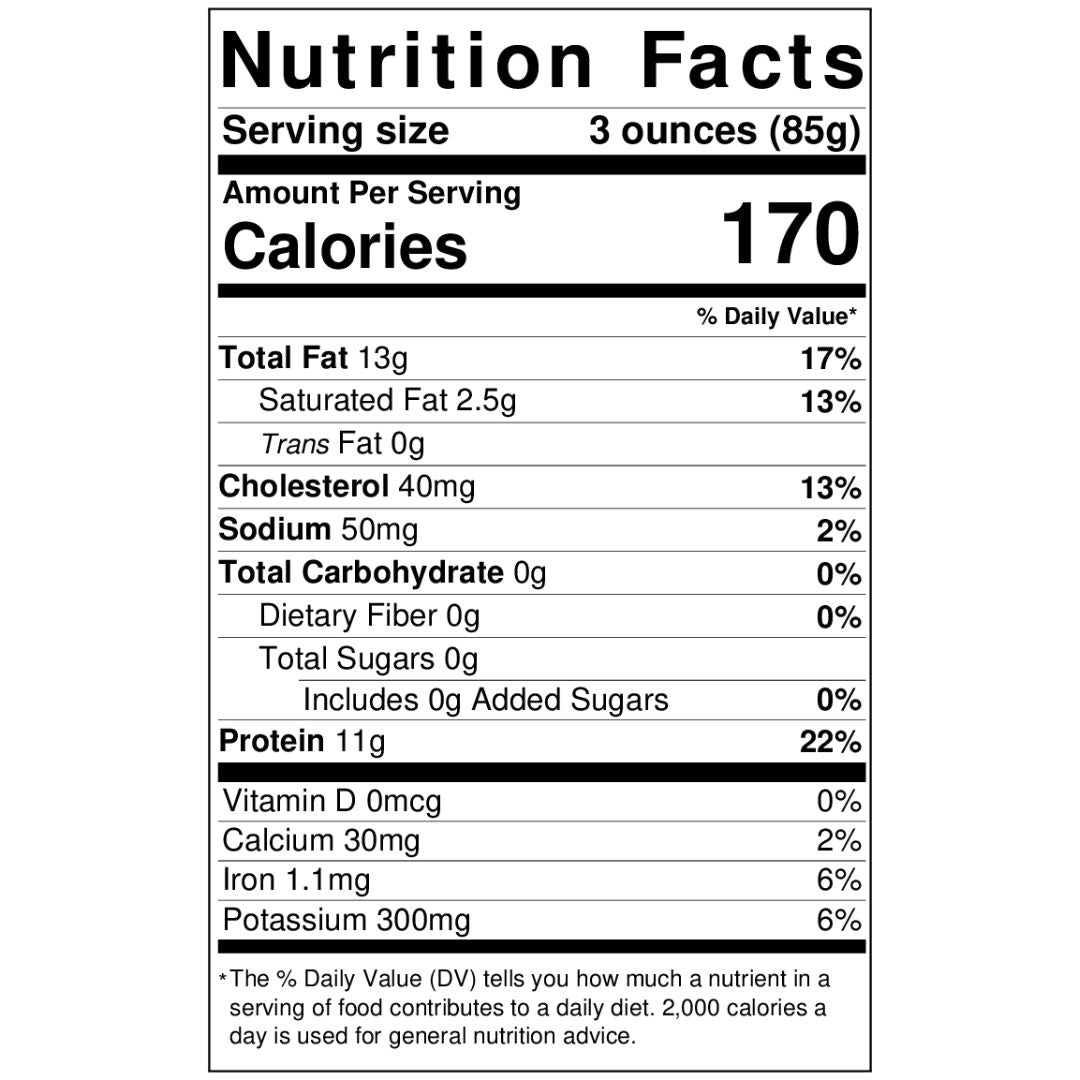 Wild-Caught Black Cod (Sablefish) - 1-1.25 lb Fillet